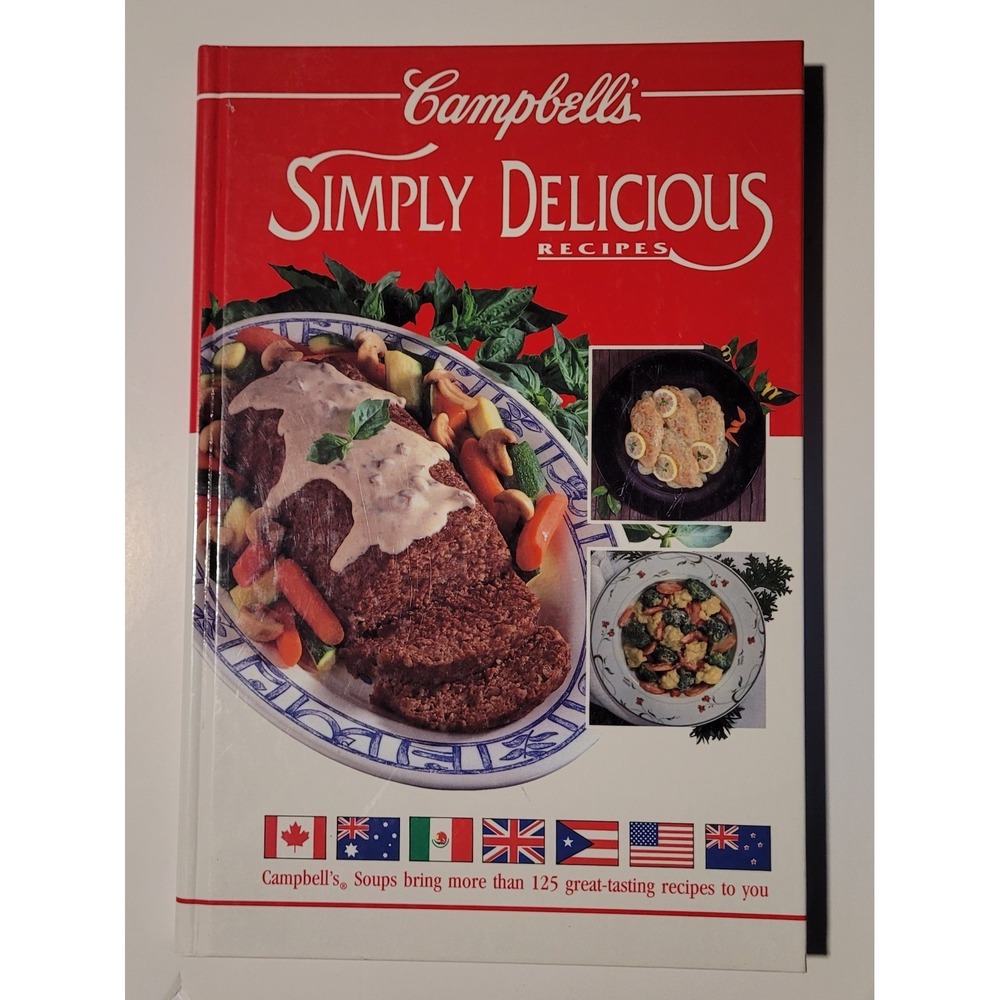 Campbell's Simply Delicious Recipes 1992 Illustrated Cookbook Main Dishes Sides